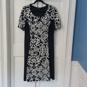 Black white flattering dress